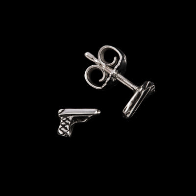 Mini gun stud earrings